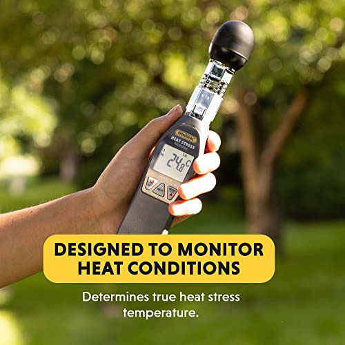 General Tools Hand-held Heat Stress Monitor #WBGT8758, 32° to 122° F, 0 to 100% RH, 35 x 40 mm Brass Black Ball - style: Standard