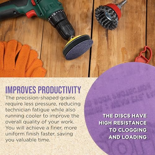 Dura-Gold Premium 1500 Grit 3" Purple Film Ceramic Sanding Discs, Box of 30 - style: 1500 Grit