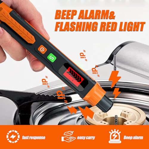 Natural Gas Leak Detector with Audible & Visual Alarm - style: With bag