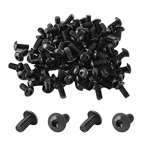 100Pcs M4 x 8mm Button Head Socket Cap Screws, Alloy Steel 10.9 Grade - size: M4 x 8mm