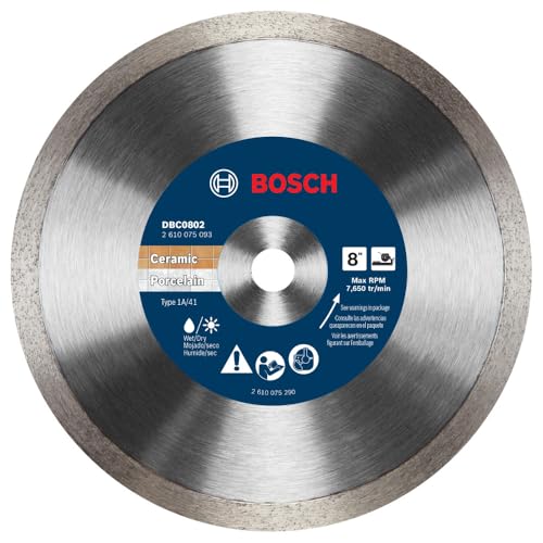 BOSCH DBC0802 8 in. Premium Continuous Rim Blade for Precise Cuts - size: 8 in