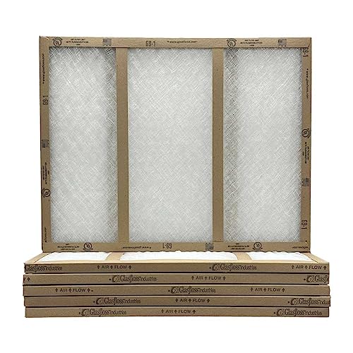 14x24x1 Fiberglass Air Filters, 6-Pack, AC & Furnace, Glasfloss - size: 14x24x1