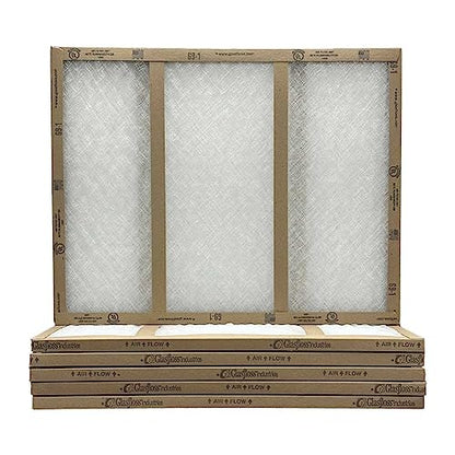 14x24x1 Fiberglass Air Filters, 6-Pack, AC & Furnace, Glasfloss - size: 14x24x1