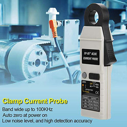 OWON CP-05+ AC/DC Current Clamp Meter Multimeter AC/DC Clamp Current Probe 200KHz 400A for Oscilloscope 4A, 40A, 200A, 200-400A Test Range with BNC Connector