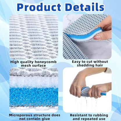 Glooglitter 2 Pieces 8D Washable Air Filter Reusable Replacement Air Filter 30 x 20 Inch Cut to Fit Air Conditioner Filters for Air Conditioning HVAC Furnace Vents