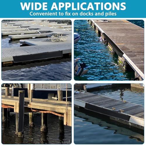 48in Dock Bumper,Boat Dock Bumpers,Dock Bumper Guards,Heavy Duty Dock Piling Bumpers Post Bumpers for Protecting Boat and Dock,Screws and Washers Included,Black - color: Black-1Pack, size: 48inch