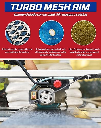 OSTEK 7" Diamond Blade Wet Saw Tile Cutting - size: 7"