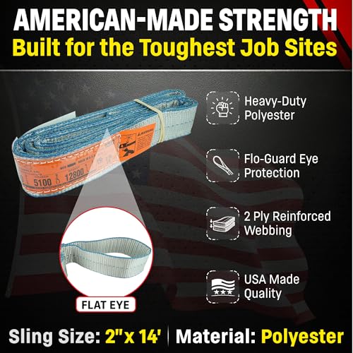 Chenango Supply Eye & Eye 2 Ply Rigging DD Slings - size: 2" x 14'