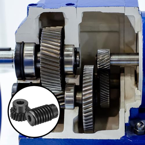 uxcell Worm Gear Set 1 Mod 20T 1:20 Reduction Rate,Gear 8mm,Rod 6mm Bore - size: Gear 8mm, Rod 6mm Bore
