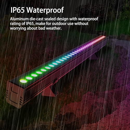 Linkable LED Wall Washer Light Bar, 180W RGBCW Color Changing, APP& Remote - size: 40" 180W RGB+Tunable White(2700-6500K)