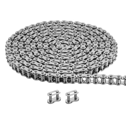 DTGN ANSI #40/ISO (DIN) 08A-1 Roller Chain 10 Ft 240 Links Stainless Steel - size: #40/08A-1