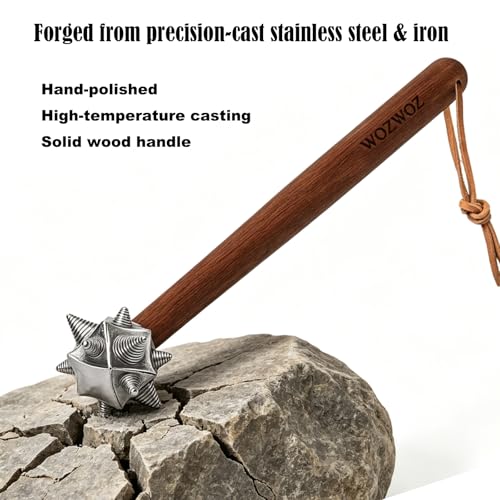 Fist Hammer Tool Stainless Steel & Iron Head Wooden Handle - style: Club