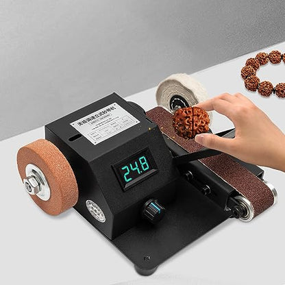 350W Electric Mini Belt Sander 90 Degree Knife Sharpener Electric Bench Grinder Sanding Machine with Adapter Powerful Bench Sander for Metal Wood DIY Handcraft, Tool & Knife Sharpening