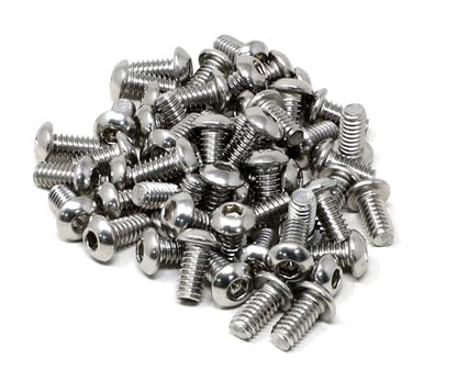 iexcell 50 Pcs 1/4-20 x 1/2" Stainless Steel 304 Hex Socket Button Head Cap Screws Bolts Kit - size: 1/4-20 x 1/2"
