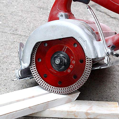 YIJING 5pcs/Box 4" Super Thin Diamond Cutting Blade Porcelain Tile Saw Blade with Arbor 7/8" or 5/8" Match with Hand-Held Grinder (4”-5pc) - size: 4”-5pc