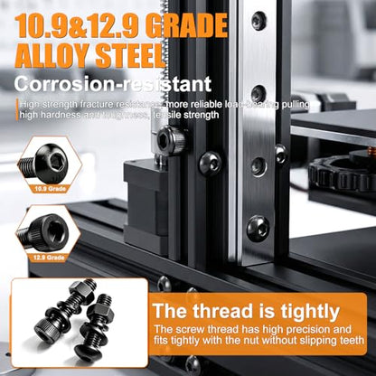 mankk 2362PCS M3 Metric Screws Kit,Hex Socket & Button Head Bolts - size: M3-2362PCS