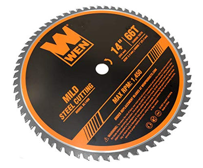 WEN BL1466 14-Inch 66-Tooth Carbide-Tipped Professional Metal Saw Blade for Mild Steel Cutting