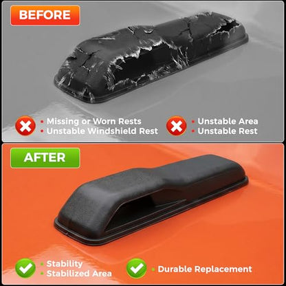Riloer 68307300AC Hood Stop Bumper & Windshield Rest, 2pcs