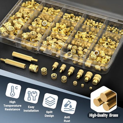Heat Set Insert Tool Kit 415Pcs Nuts for Inserts 3D Printing and Plastic