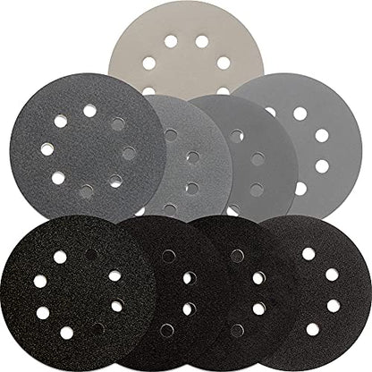 S&F STEAD & FAST 5 inch Wet Dry Sanding Discs Hook & Loop 54 pcs