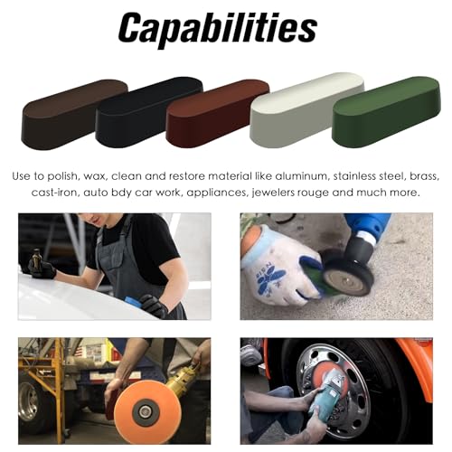 9PCS Aluminum Polishing Kit,Buffing Wheel with Solid One-Piece Hub - size: 9PCS Complete Set