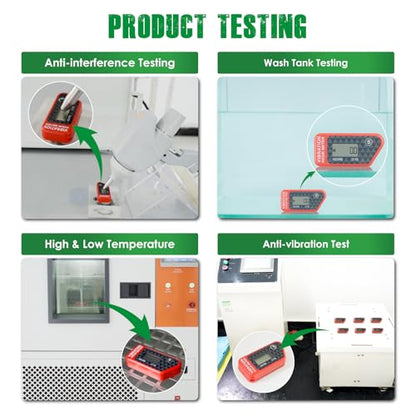 YOOREAL Vibration Hour Meter,Maintenance Hours Waterproof IP68 - color: Red