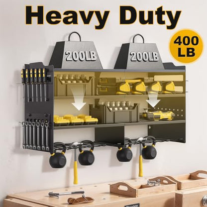 oviitech Large Power Tool Organizer Wall Mount Black - color: Black