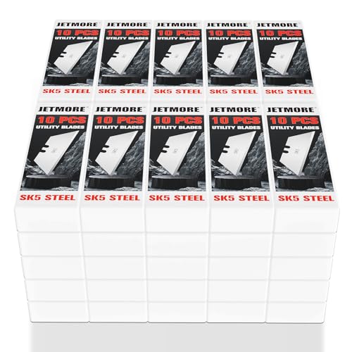 JETMORE 500 Pack Razor Blades, Box Cutter Blades, SK5 Utility Knife Blades - size: 500 Pack