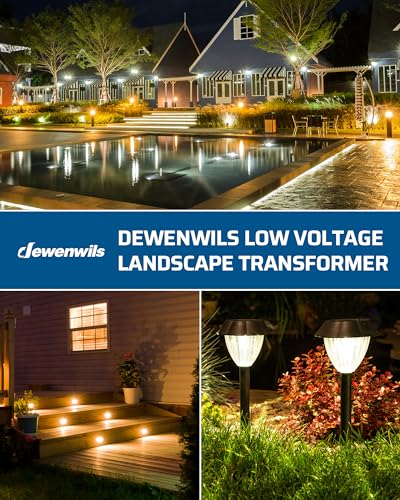 DEWENWILS 200W Low Voltage Transformer with Photocell Sensor & Timer - style: 200W-Stainless Steel