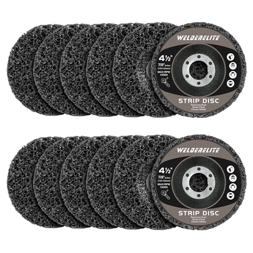 12-Pack 4-1/2" Paint Stripper Discs for Angle Grinder, Rust & Paint Removal Wheels for Metal and Wood – Black - style: 4-1/2 in - 12 pk