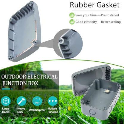 Outdoor Junction Box,3 Set Electrical Boxes with 20mm Cable Gland Kit - color: 3PK, size: Medium+4*M20