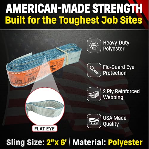 Chenango Supply Eye & Eye 2 Ply Rigging DD Slings - size: 2" x 6'