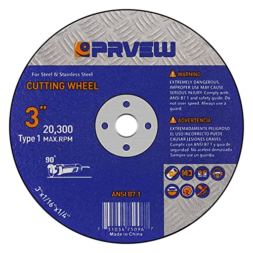 50-PK Cut Off Wheels,3" x1/16 x1/4" Metal & Stainless Steel Aggressive Cutting Wheel for Die Grinder - style: 3"x1/16"x1/4"(50-PK)