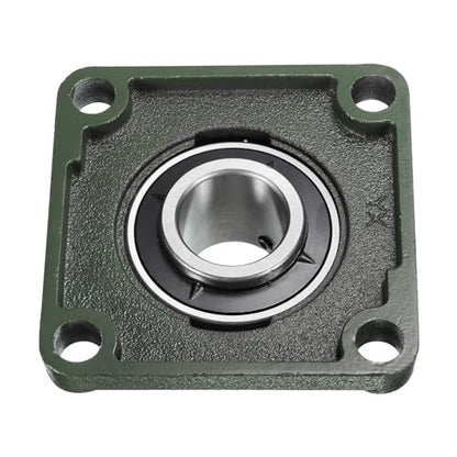 uxcell 2pcs UCF208-24 Pillow Block Bearings 1-1/2 inch Bore Self Alignment, Solid Cast Iron Base Square Flange Mounted Chrome Steel Bearings - size: UCF208-24
