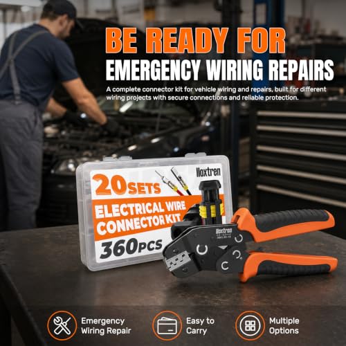 828PCS Waterproof Electrical Connectors with Ratcheting Crimper
