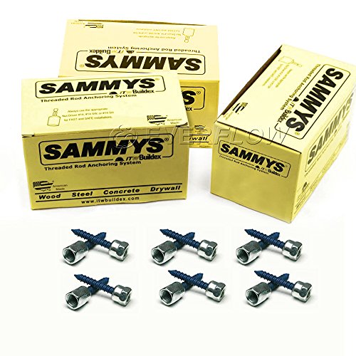 Everflow Sammys 8061957-75 SWC 20 3/8 Inch Screw Horizontally Threaded Rod Anchor Designed for Concrete Structure, Steel with Zinc Finish, Blue Delta Seal, Prevent Snapping (Pack of 75) - size: Pack of 75