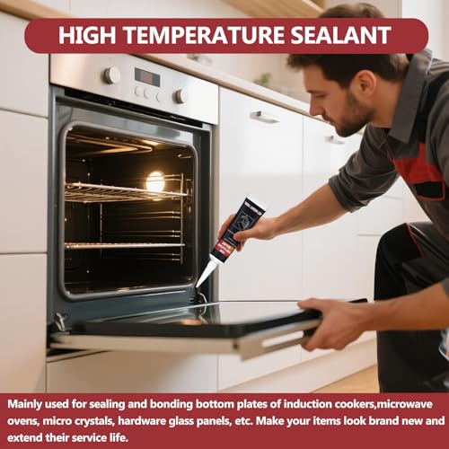 100ml Black Oven Heat Resistant Glue, Fixes Cracks - size: 100ml