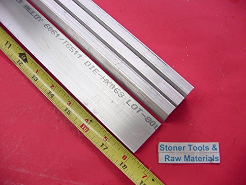 4 Pieces 3/8" X 1-1/2" Aluminum 6061 Flat BAR 18" Long .375" Solid Mill Stock