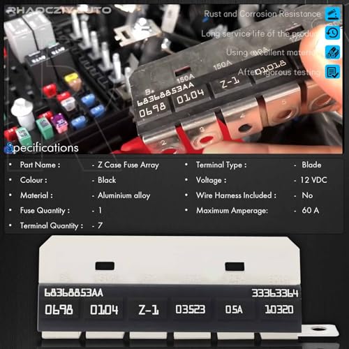 68368853AA Z Case Fuse Array 60A Compatible with Jeep Models - size: 68368853AA