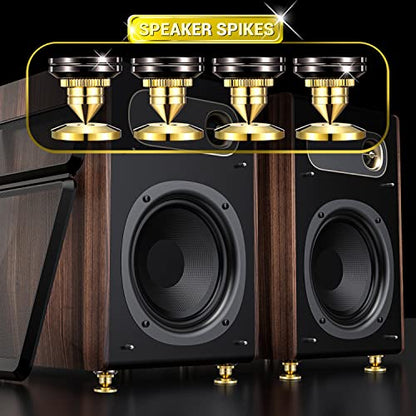 Facmogu Adjustable Speaker Isolation Spikes, 4 Pack Speaker Isolation Feet