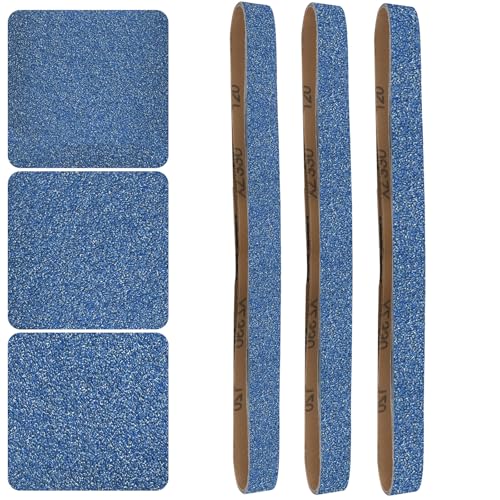 1x42 Inch Sanding Belts 12 Pcs 3 Grits Sizes (4 Each of 80/120/150 Grits) Heavy Duty Belt Sander Zirconia Belt Sander Paper for Wood, Metal, Stainless Steel, Cars, and Furniture - size: 1x42 inch