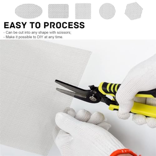 4 Pack 5 Stainless Steel Mesh, 12x8 Inch Wire Mesh Sheets for DIY Projects - Easy to Cut, No Rust