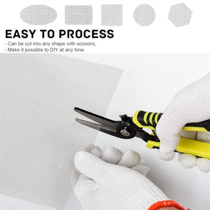 4 Pack 5 Stainless Steel Mesh, 12x8 Inch Wire Mesh Sheets for DIY Projects - Easy to Cut, No Rust