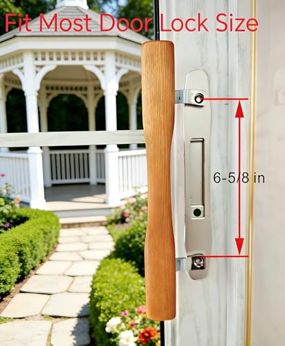 Pack of 2,Patio Pull Handles,Sliding Patio Door Wood Handles,6-5/8 In - size: Pack of 2