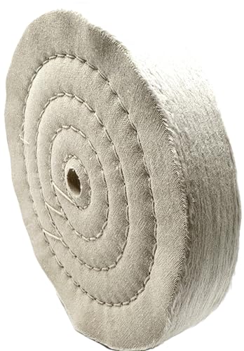 Buffing Wheel 6" x 1" Thick, Fine Muslin, 70 Ply, 1 Pack
