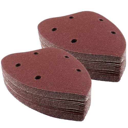 25 Pcs Mouse Detail Sander Sandpaper, 120 Grit, 5 Hole - size: 120 Grit - 25 Pcs