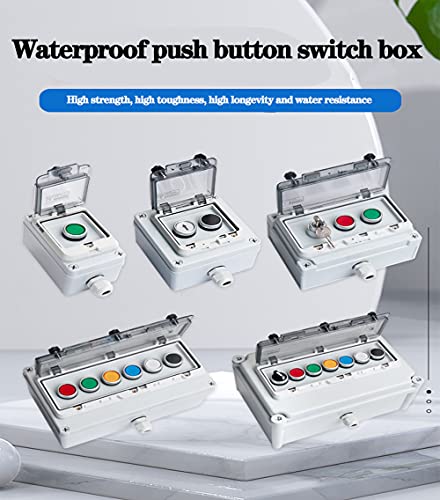 Emergency Stop Button Emergency Stop Switch E-Stop Button Station Box 22mm - color: Red instantaneous switch box