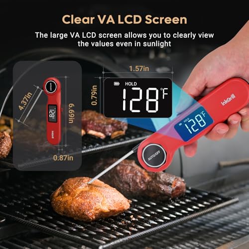 0.5S Instant Read Meat Thermometer Digital Candy Thermometer ±0.5℉ Accuracy