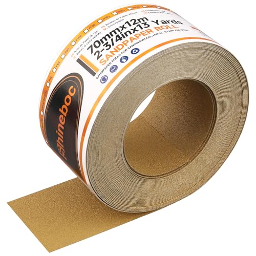 Shinboc Sandpaper Roll 80 Grit, PSA Sand Paper 2-3/4 Inch x 13 Yd - size: 80 Grit, style: Self Adhesive