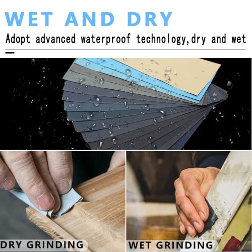 51Pcs Ultra Fine Wet Dry Sandpaper 120to 5000 7000 8000 10000 Grit - size: 51PCS
